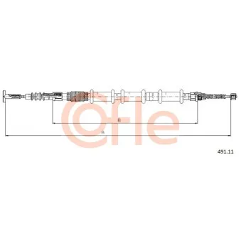 COFLE 491.11 - Tirette à câble, frein de stationnement