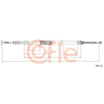 Tirette à câble, frein de stationnement COFLE 491.15 pour FIAT MULTIPLA 1.6 16V Blupower - 95cv