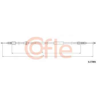 COFLE 6.CT001 - Tirette de capot moteur