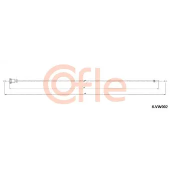 COFLE 6.VW002 - Tirette de capot moteur