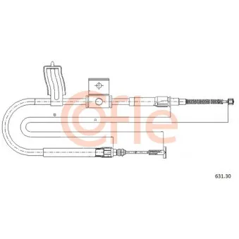 COFLE 631.30 - Tirette à câble, frein de stationnement
