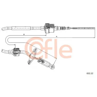 COFLE 632.12 - Tirette à câble, commande d'embrayage