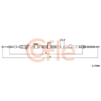 Tirette à câble, frein de stationnement COFLE 92.1.CT006