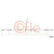 COFLE 92.1.FD012 - Tirette à câble, frein de stationnement
