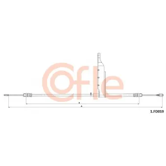 Tirette à câble, frein de stationnement COFLE OEM 1942921