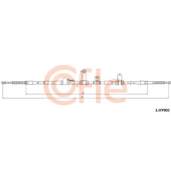 Tirette à câble, frein de stationnement COFLE 92.1.HY002 pour HYUNDAI SANTA FÉ 2.0 CRDi - 150cv