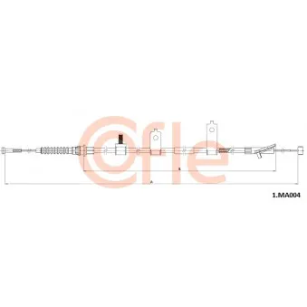 Tirette à câble, frein de stationnement COFLE 92.1.MA004