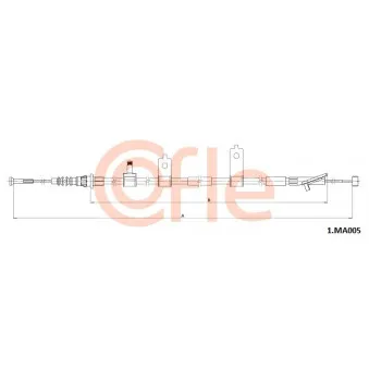 Tirette à câble, frein de stationnement COFLE 92.1.MA005