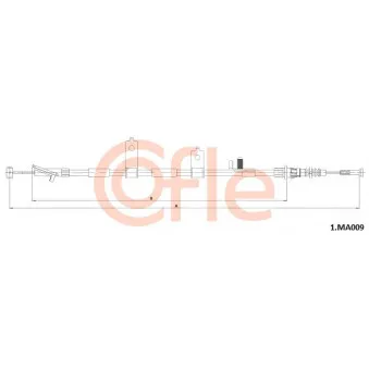 Tirette à câble, frein de stationnement COFLE 92.1.MA009 pour MAZDA 3 1.5 - 120cv