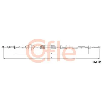 Tirette à câble, frein de stationnement COFLE 92.1.MT001 pour MITSUBISHI OUTLANDER 2.4 Mivec - 170cv
