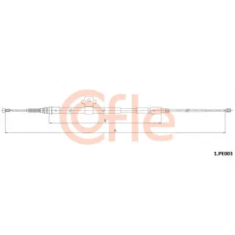 Tirette à câble, frein de stationnement COFLE 92.1.PE003 pour PEUGEOT 308 1.6 GT 205 - 205cv