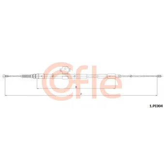 Tirette à câble, frein de stationnement COFLE OEM 9678420980