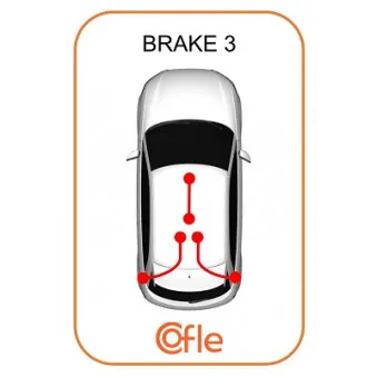 Tirette à câble, frein de stationnement COFLE 92.1.TY005 pour TOYOTA AURIS 1.6 D4-D - 112cv