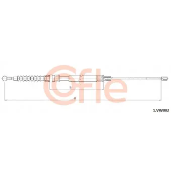Tirette à câble, frein de stationnement COFLE 92.1.VK002 pour AUDI A3 1.6 TDI - 105cv