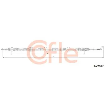 COFLE 92.1.VK007 - Tirette à câble, frein de stationnement