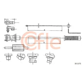 COFLE 92.10.1171 - Câble d'accélération