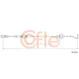 Câble d'accélération COFLE 92.10.1415 pour SKODA FELICIA 1.9 D - 64cv
