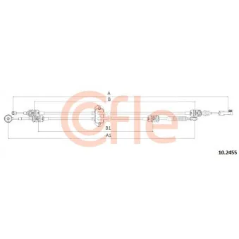 Tirette à câble, boîte de vitesse manuelle COFLE 92.10.2455 pour FORD FIESTA 1.3 - 69cv