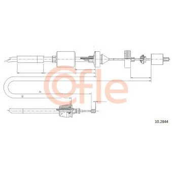 Tirette à câble, commande d'embrayage COFLE OEM 3067000Q0C