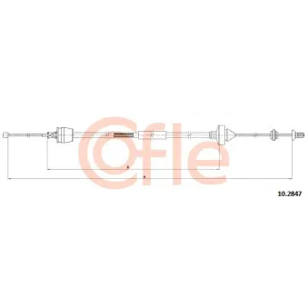 COFLE 92.10.2847 - Tirette à câble, commande d'embrayage