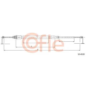 Tirette à câble, frein de stationnement COFLE OEM 968318380
