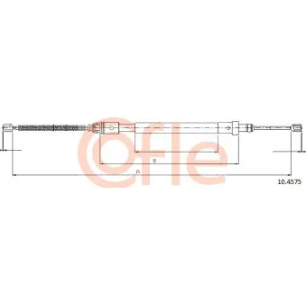Tirette à câble, frein de stationnement COFLE 92.10.4575 pour CITROEN XSARA 1.9 TD - 90cv