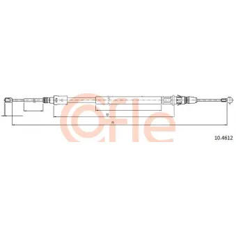Tirette à câble, frein de stationnement COFLE 92.10.4612 pour CITROEN C5 2.0 HDI - 136cv