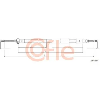 Tirette à câble, frein de stationnement COFLE OEM 4745P5