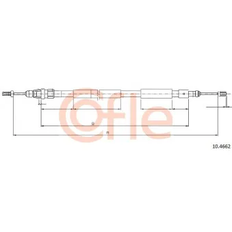 Tirette à câble, frein de stationnement COFLE OEM 9659014080