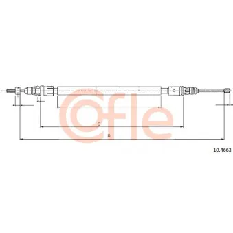 Tirette à câble, frein de stationnement COFLE 92.10.4663 pour CITROEN C4 Picasso 2.0 HDi 150 - 150cv