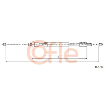 Tirette à câble, frein de stationnement COFLE OEM 4745J0