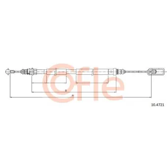 Tirette à câble, frein de stationnement COFLE OEM 4745t8