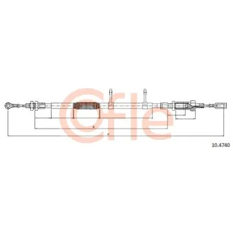 Tirette à câble, frein de stationnement COFLE OEM 1341023080