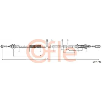Tirette à câble, frein de stationnement COFLE OEM 474628