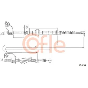 Tirette à câble, frein de stationnement COFLE 92.10.5234 pour ROVER 200 216 GSi - 112cv