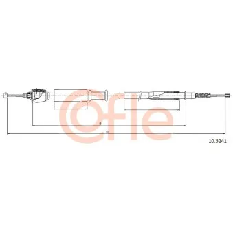 Tirette à câble, frein de stationnement COFLE 92.10.5241