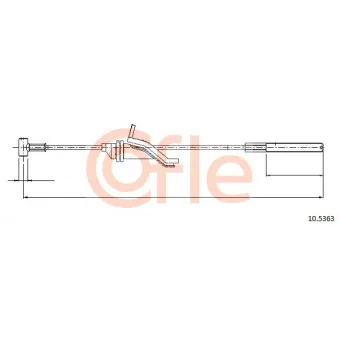 Tirette à câble, frein de stationnement COFLE 92.10.5363 pour FORD FOCUS 2.0 TDCi - 136cv