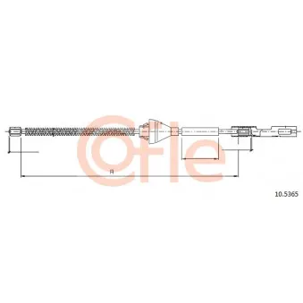 Tirette à câble, frein de stationnement COFLE 92.10.5365 pour FORD FOCUS 2.0 TDCi - 136cv