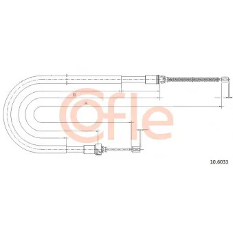 Tirette à câble, frein de stationnement COFLE OEM 4745N4