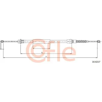 Tirette à câble, frein de stationnement COFLE OEM 4745P8