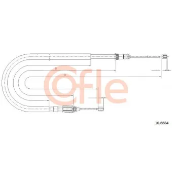 Tirette à câble, frein de stationnement COFLE 92.10.6684 pour SUBARU LEGACY 1.9 DTI - 98cv
