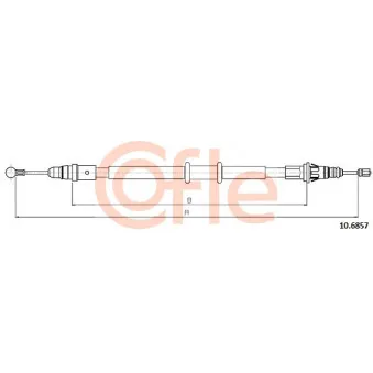 Tirette à câble, frein de stationnement COFLE OEM 364007808R
