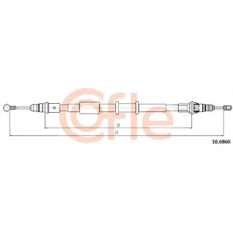 Tirette à câble, frein de stationnement COFLE OEM 364006372R