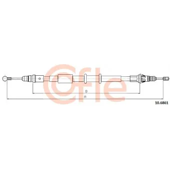 Tirette à câble, frein de stationnement COFLE OEM 8200727571