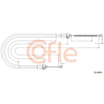 Tirette à câble, frein de stationnement COFLE 92.10.6894 pour DACIA DUSTER 1.5 DCI - 107cv