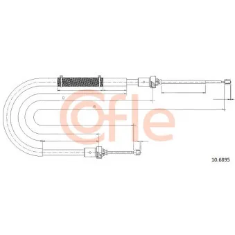 Tirette à câble, frein de stationnement COFLE 92.10.6895