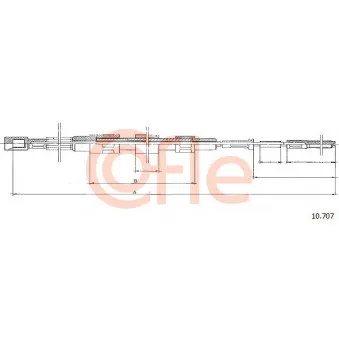 COFLE 92.10.707 - Tirette à câble, frein de stationnement