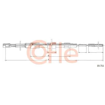 COFLE 92.10.711 - Tirette à câble, frein de stationnement