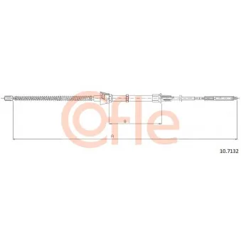 Tirette à câble, frein de stationnement COFLE 92.10.7132 pour VOLVO 940 60 1.7 SDI - 60cv