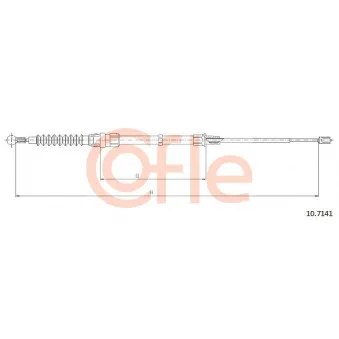 Tirette à câble, frein de stationnement COFLE 92.10.7141 pour AUDI A1 1.4 TFSI - 122cv